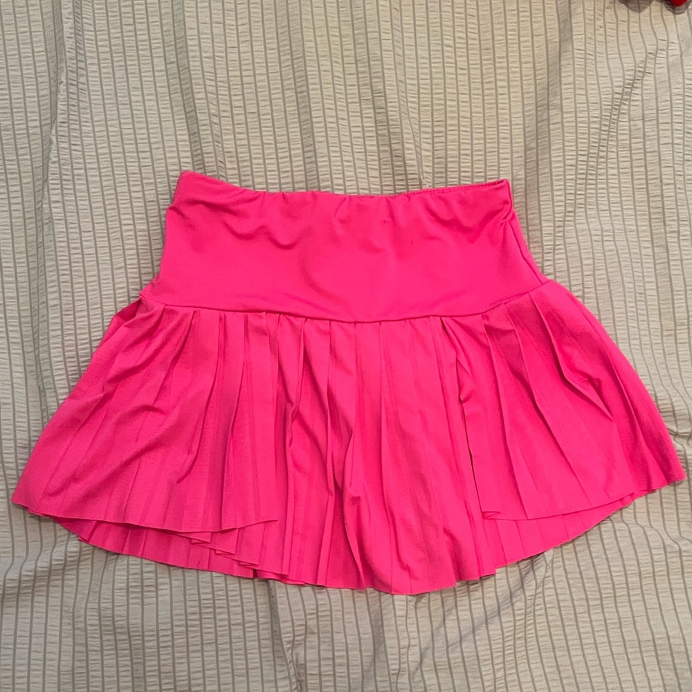 Vibrant Pink Pleated Skort